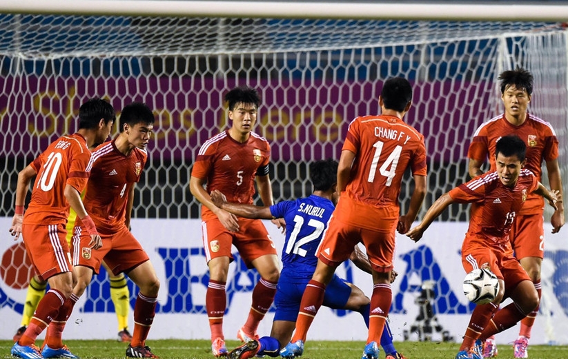 亚运男足小组赛第二轮：缅甸U23 vs 中国U23